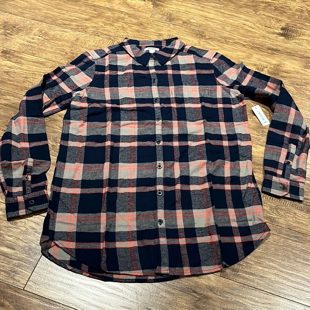 Goodthreads plaid cozy button down cottage vibe long slee…